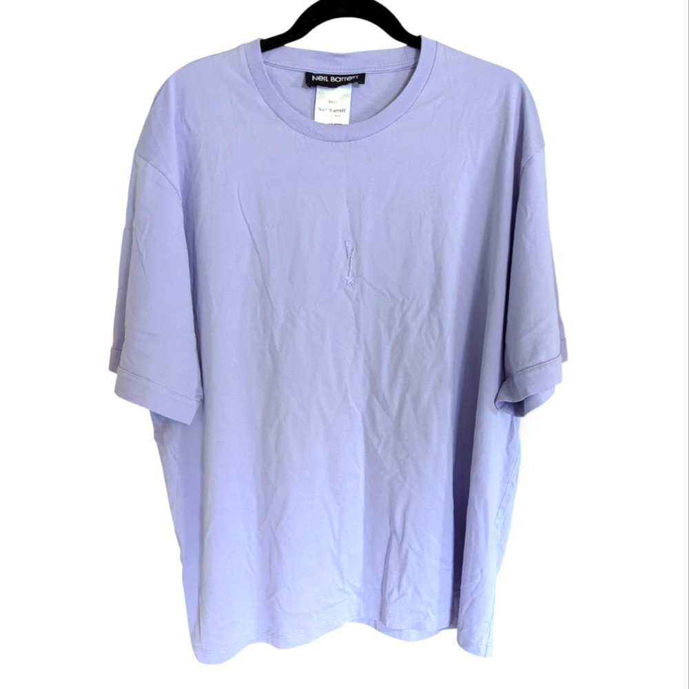 Neil Barrett Lilac Purple Jersey T-shirt Tee Size Large